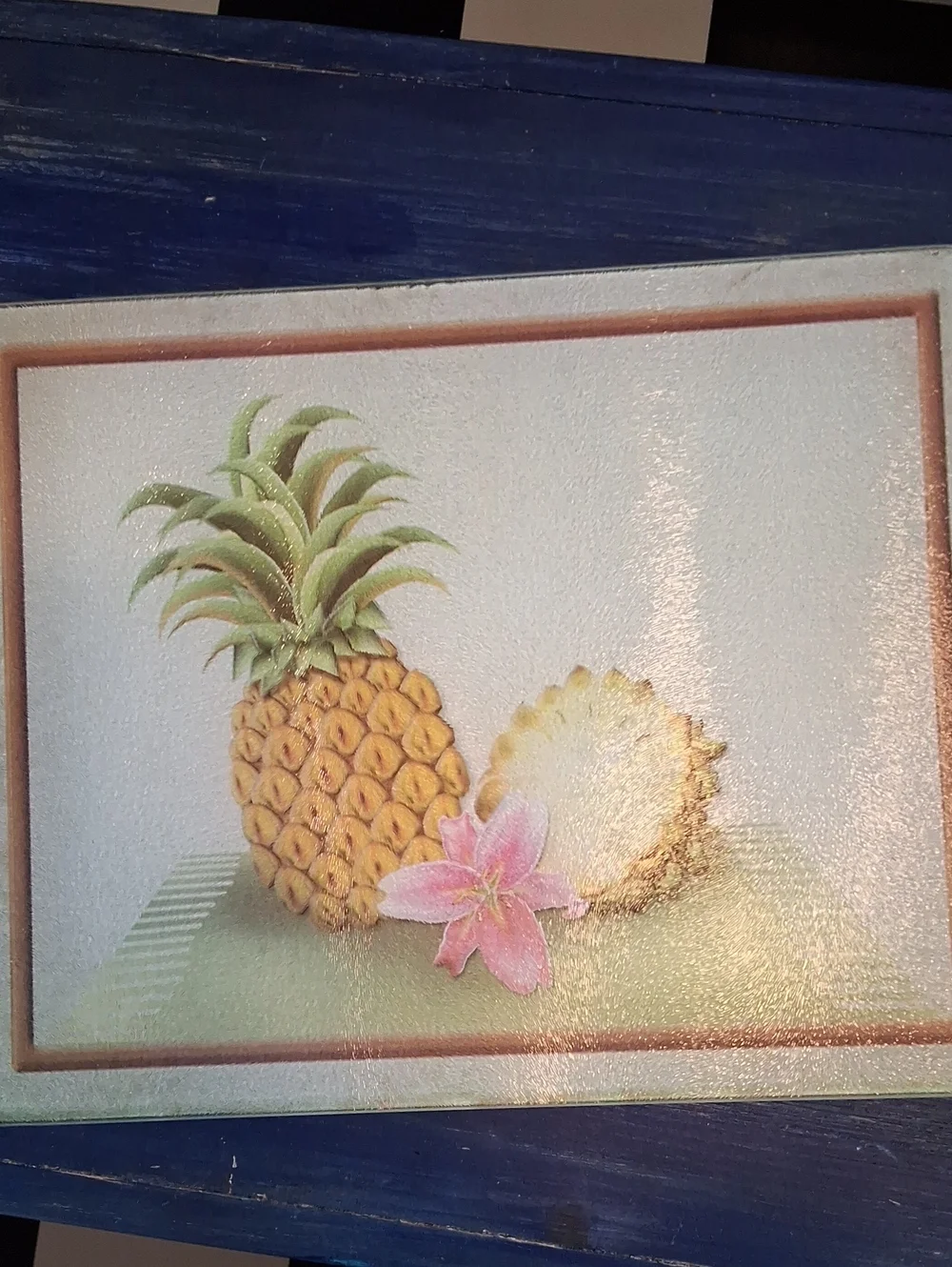 Pineapple Fruit Decorative Glass Cutting Board 12